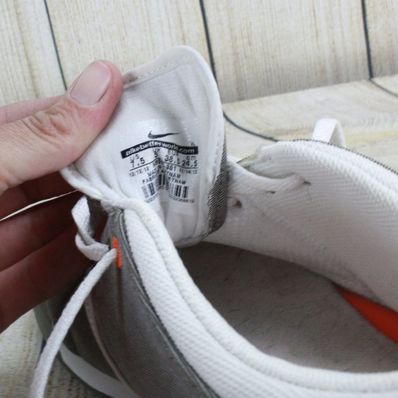 NIKE Lunarlon Duet Sport Gray Canvas Round Toe Golf Sneaker Shoes US 7.5 - Picture 6 of 8